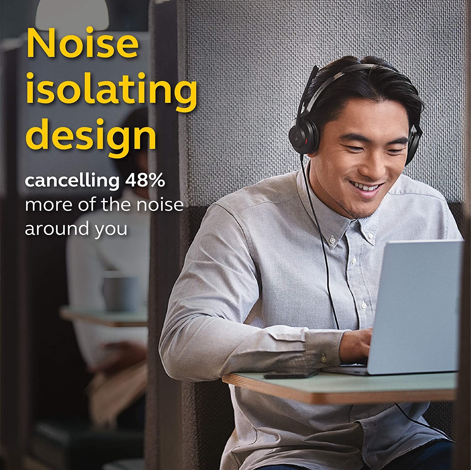 Jabra Evolve2 30 MS Wired USB-C Stereo Headset - Lightweight Office Headphones with Dual Noise-Canceling Mics for Clear Calls | Comfortable for Working from Home, Call Centers & Remote Teams (Renewed, Black)