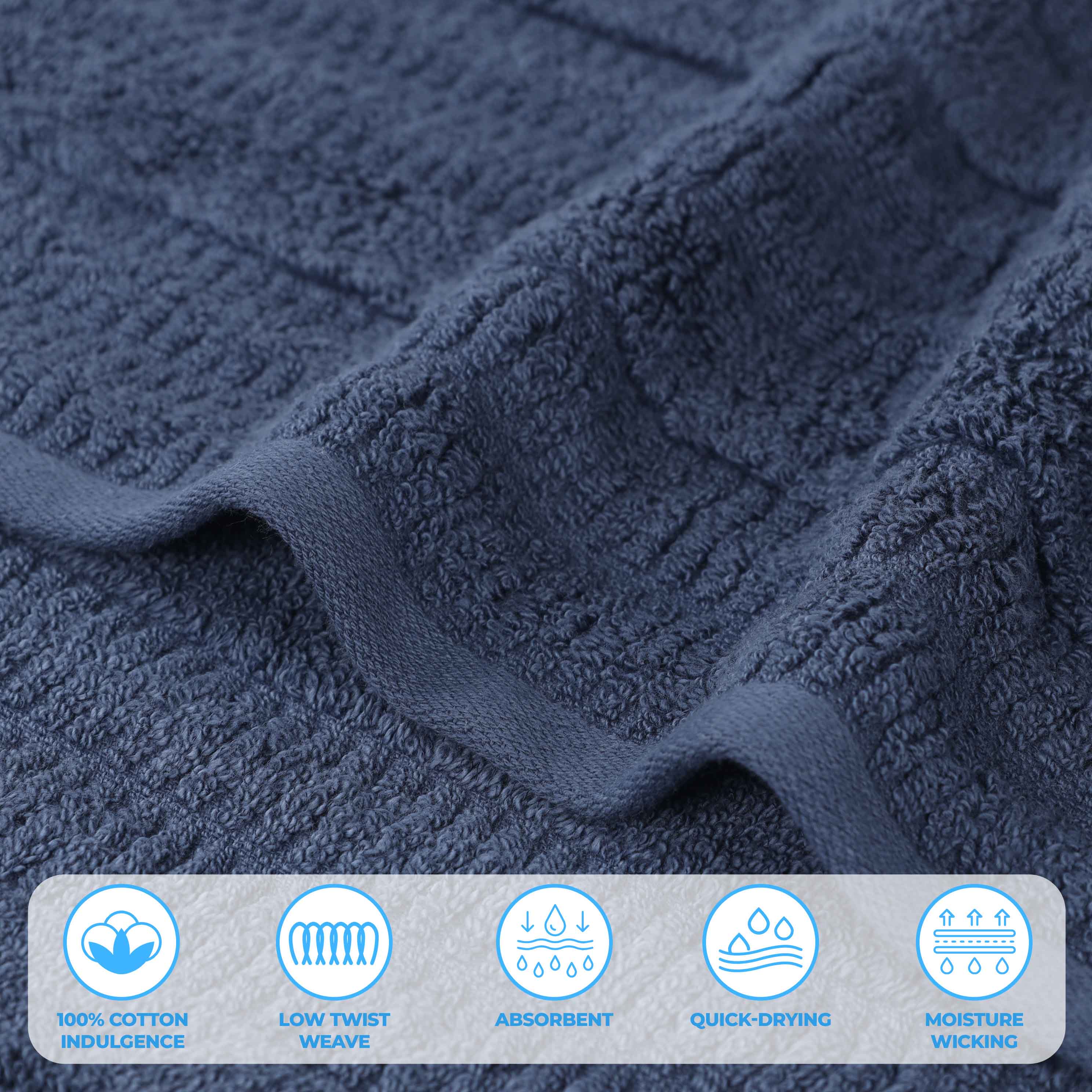 Premium Mika Smart Twist Cotton Bath Sheets - Ultra Soft & Absorbent, Set of 2 (Grey) - Luxury Spa & Bathroom Essentials for Hotels & Home Use