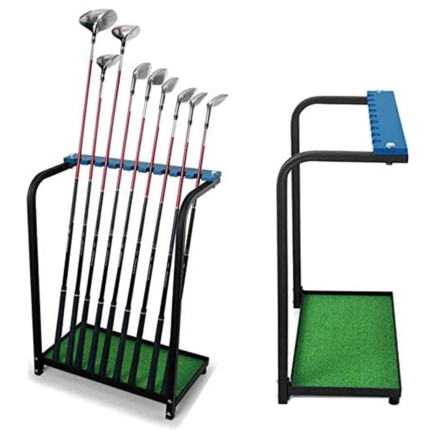 Premium Acrylic Golf Club Organizer Stand - 9-Putter Display Rack with Metal Base for Home, Office, or Pro Shop - Perfect for Organizing & Showcasing Golf Clubs
