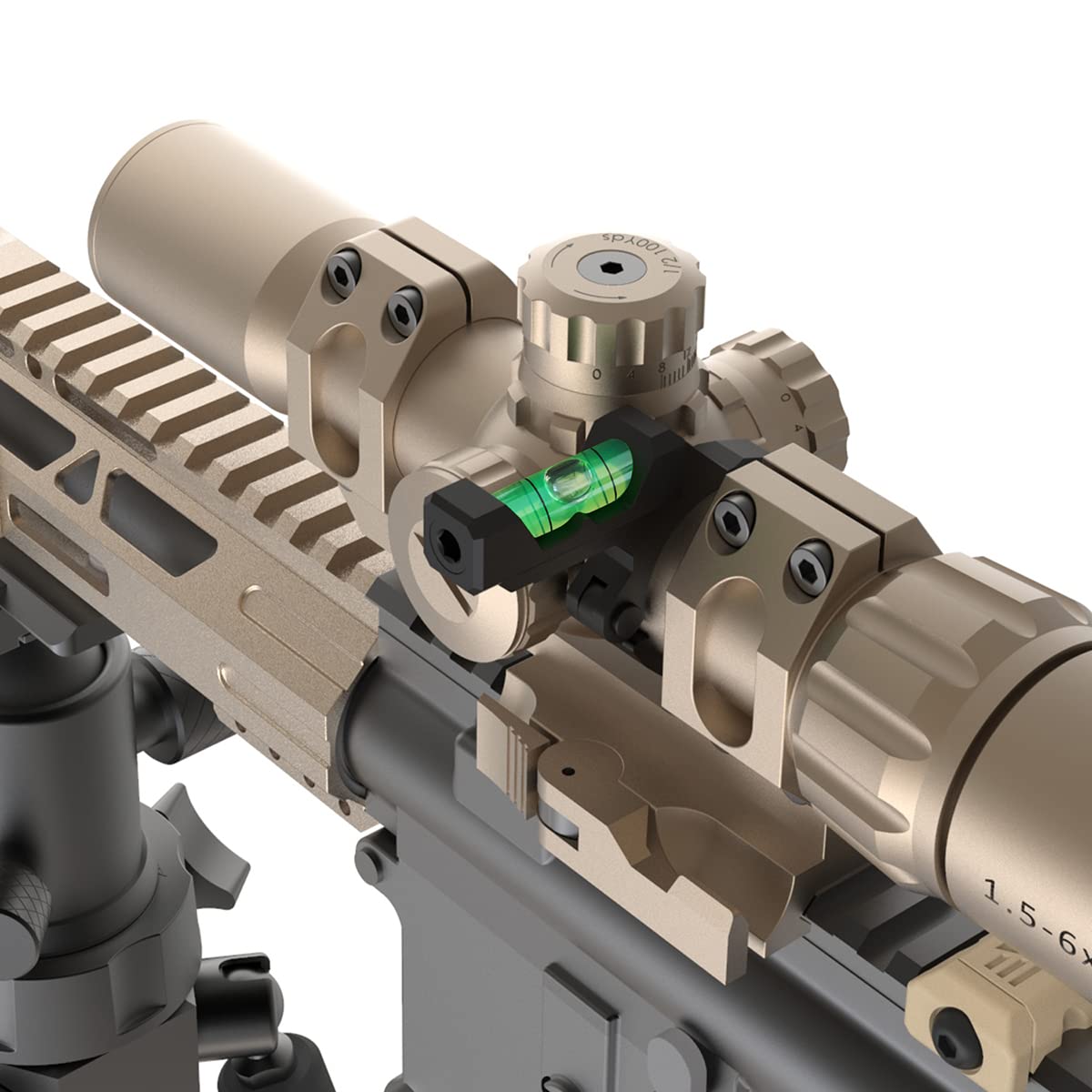 Tough Tactical Scope Bubble Level for Rifle - High Precision Anti-Slip Bubble Level for Hunting, Shooting & Outdoor Activities - Perfect for Rifle Scopes, Bows and Tactical Gear