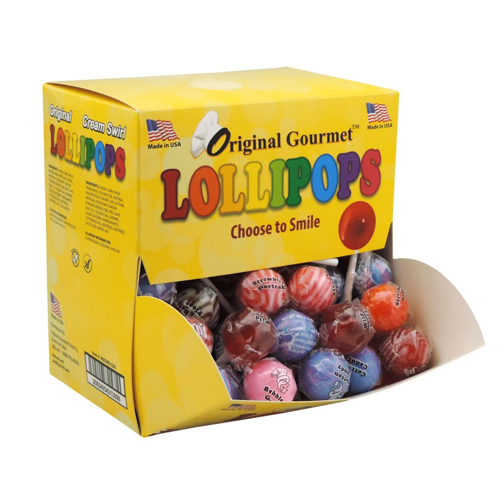 Original Gourmet Change Maker Mini Cream Swirl & Original Lollipops - 100 Count Bulk Candy Pack (1 Pack, 0.02 lbs) - Perfect for Party Favors, Office Treats & Halloween Goodie Bags