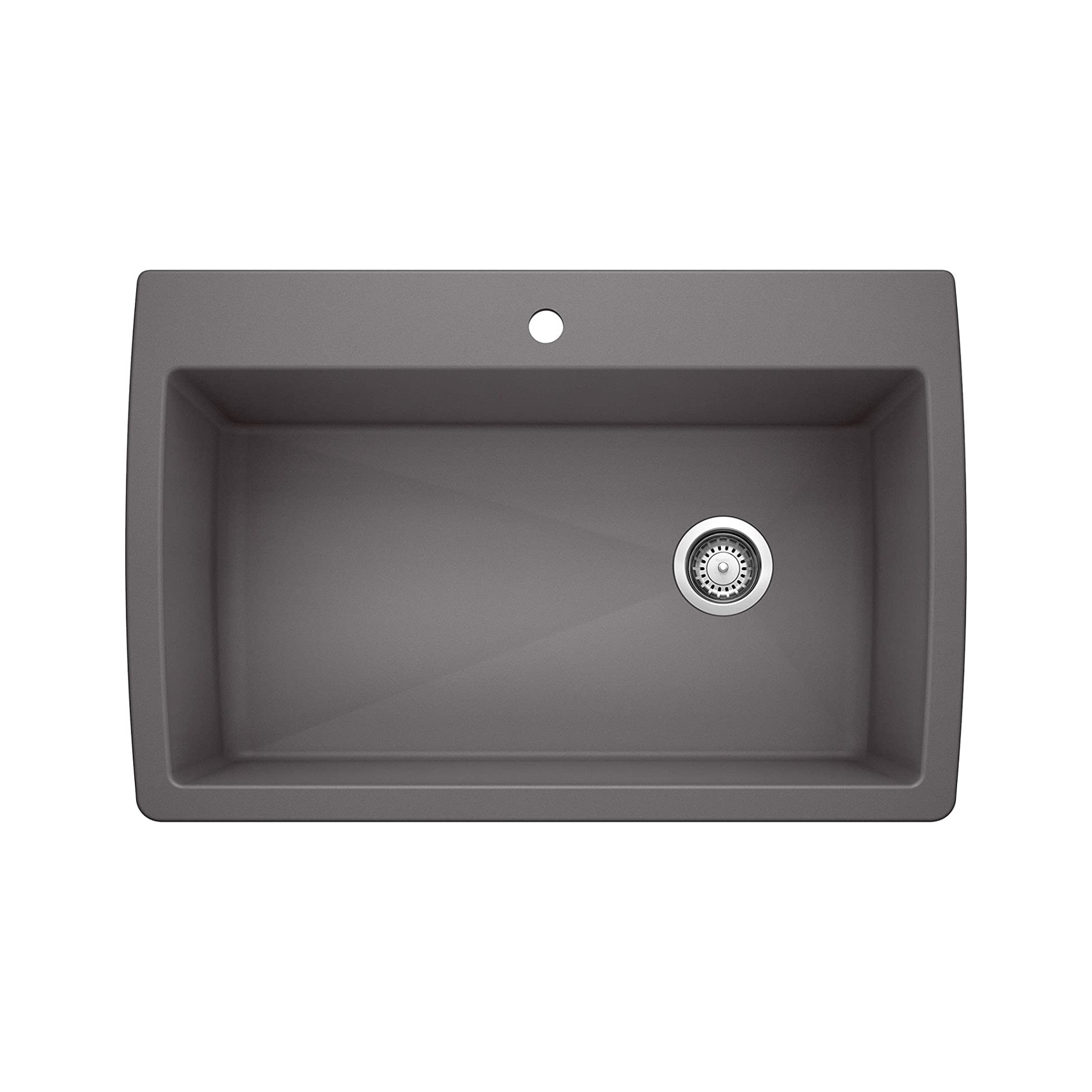 Blanco Diamond Super Single Dual Mount SILGRANIT Kitchen Sink - Premium Undermount or Drop-In Stainless Steel Sink for Modern Kitchens | Perfect for Food Prep, Dishwashing & Entertaining
