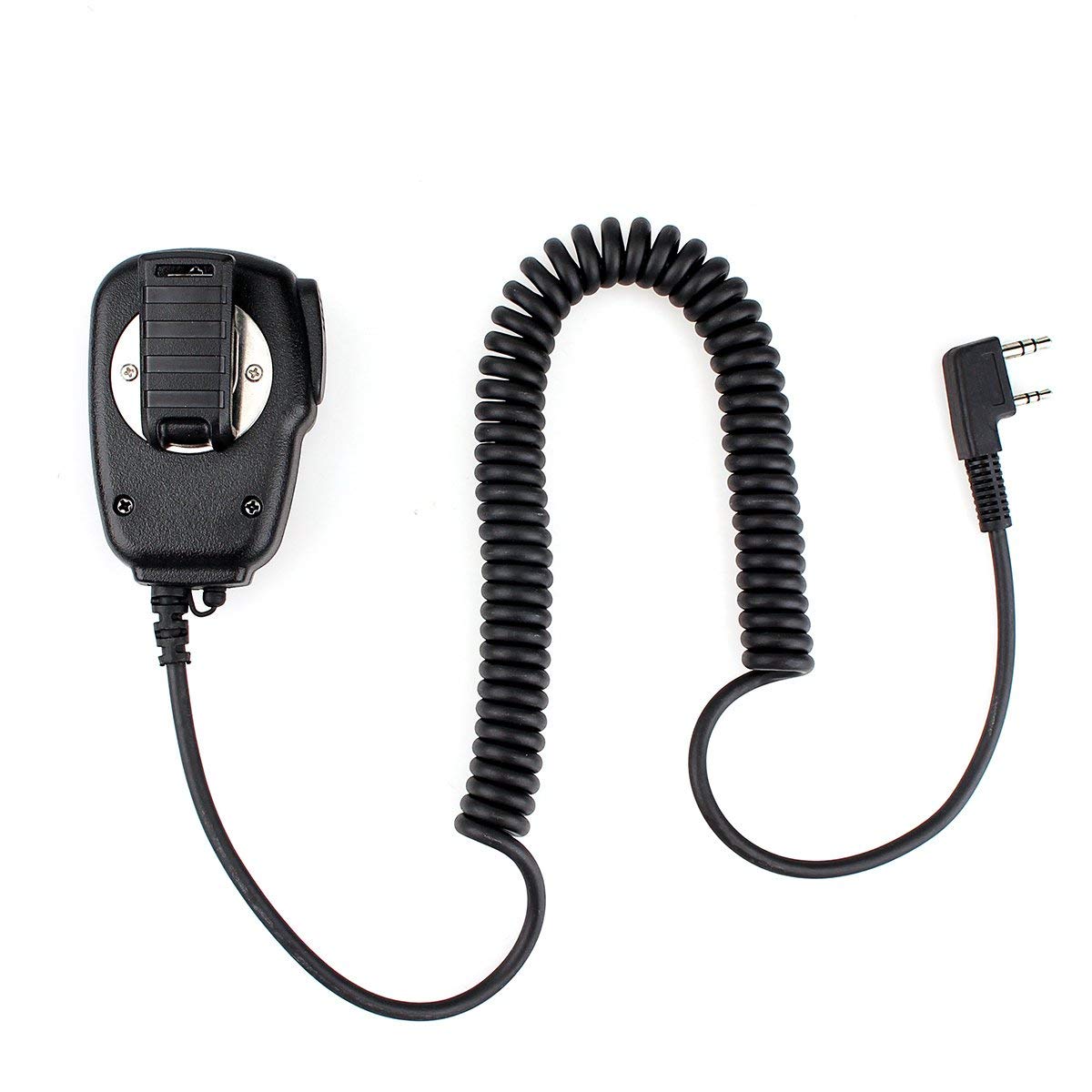 Retevis RS111 2-Pin Speaker Microphone for Walkie Talkies - Compatible with Retevis RT24, RT27, RT22, RT3S, RT5, RT5R, RT28, Baofeng UV-5R, BF-888S, Kenwood, Wouxun, TYT Radios (1 Pack) - Ideal for Outdoor Adventures, Construction Sites & Emergency Communication