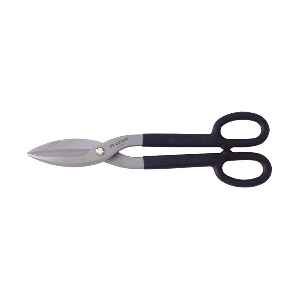 KT Pro Tools 74416 Straight Pattern Snips - 16 Inch Chrome Steel Cutting Shears for Metal, HVAC, and Roofing Projects | Heavy Duty Tin Snips for Professional and DIY Use