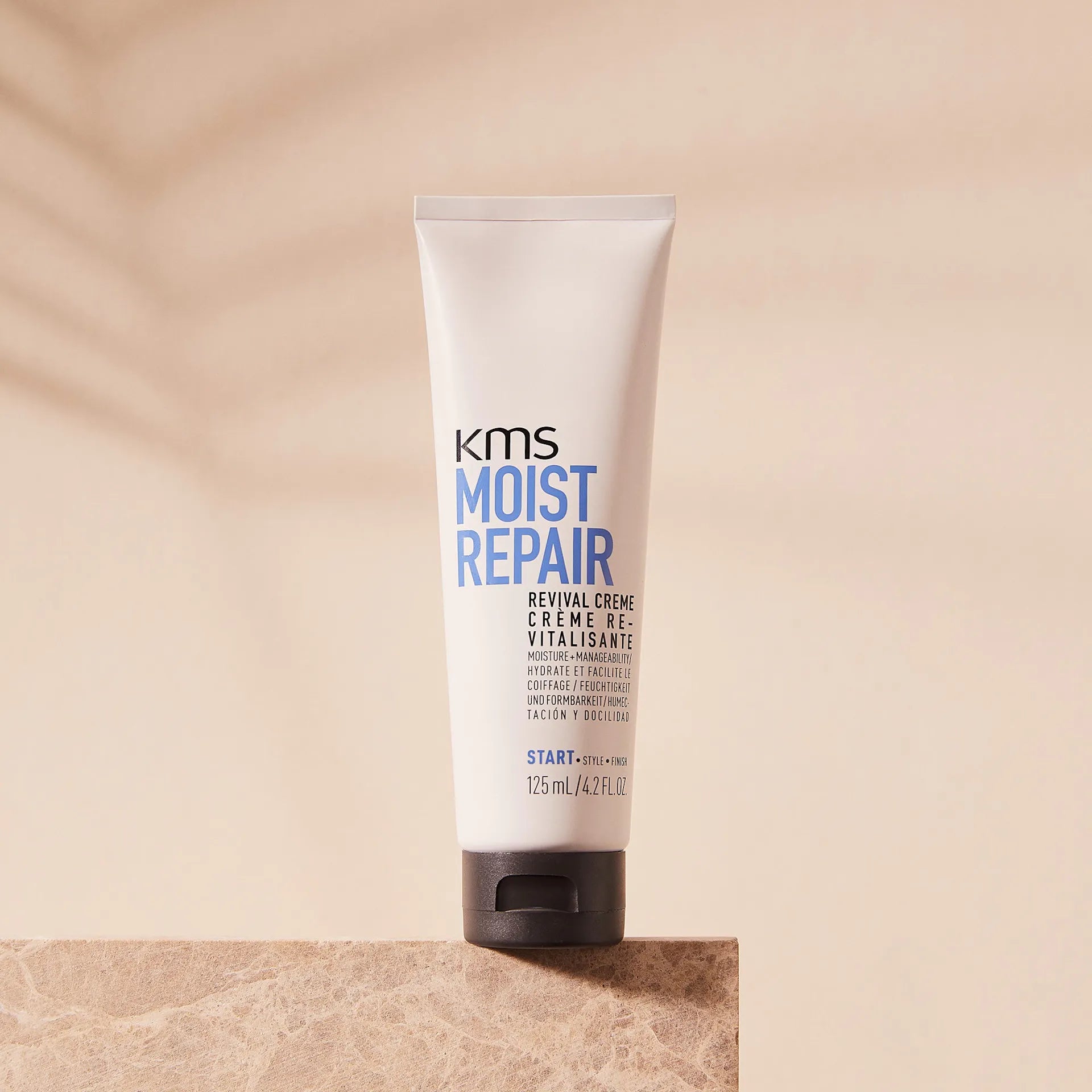 KMS Moist Repair Revival Creme 125ml - Hydrating Hair Treatment for Dry & Damaged Hair - Perfect for Salon-Quality Hair Care at Home