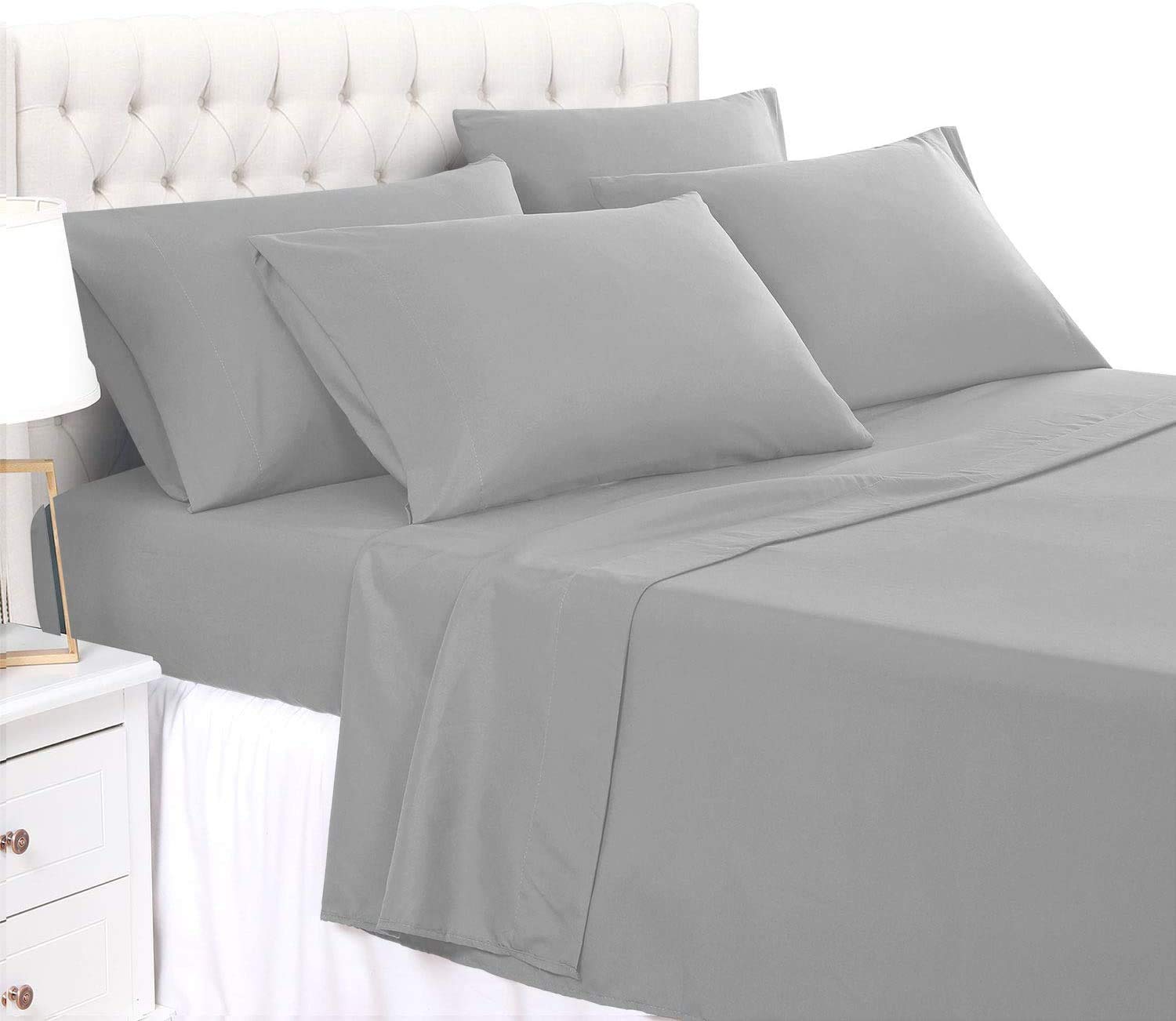 Premium 600 Thread Count 100% Long Staple Cotton Sheet Set - 4 Piece Twin XL Bedding Set with Deep Pockets (Fits Mattress Up to 14