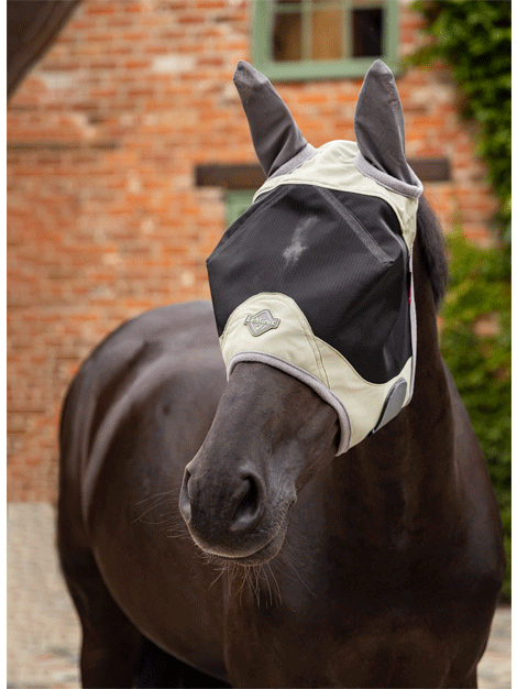 Visor Tek Half Fly Mask - Lightweight & Breathable Face Cover for Outdoor Activities, Horse Riding, and Pest Protection