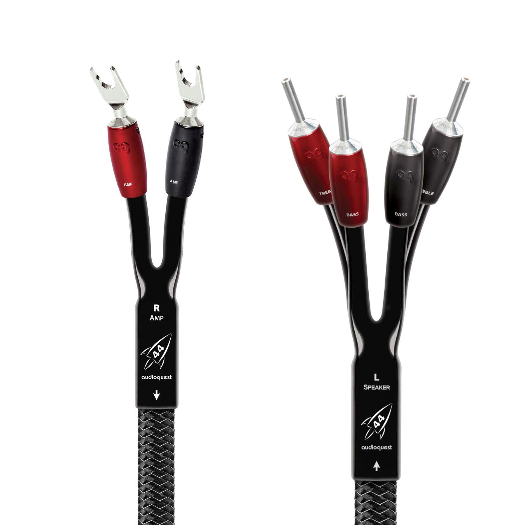 AudioQuest Rocket 44 High-Performance Speaker Cables - Premium Oxygen-Free Copper for Crystal Clear Audio - Perfect for Home Theater & Hi-Fi Sound Systems