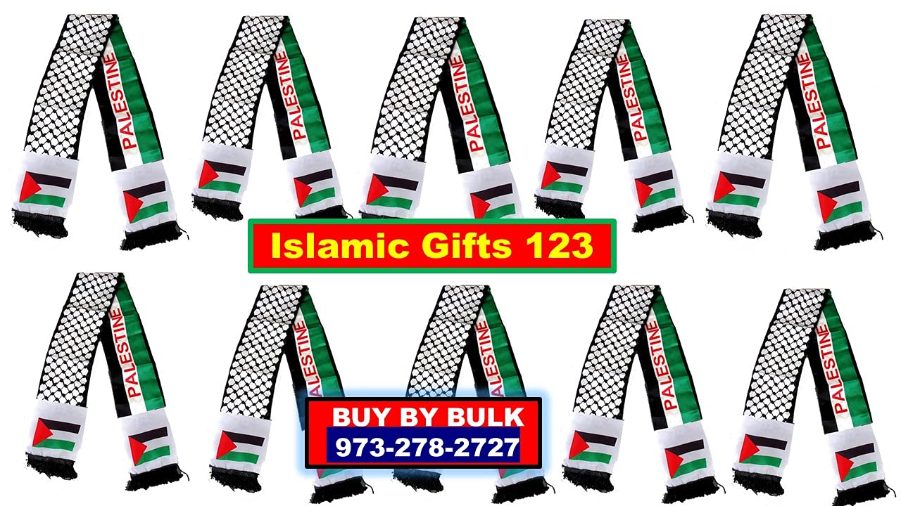 Palestine Keffiyeh Scarf - Authentic Arab Shemagh for Men, Muslim Wedding Gift & Islamic Accessories - Perfect for Gaza Weddings, Cultural Events & Solidarity Support