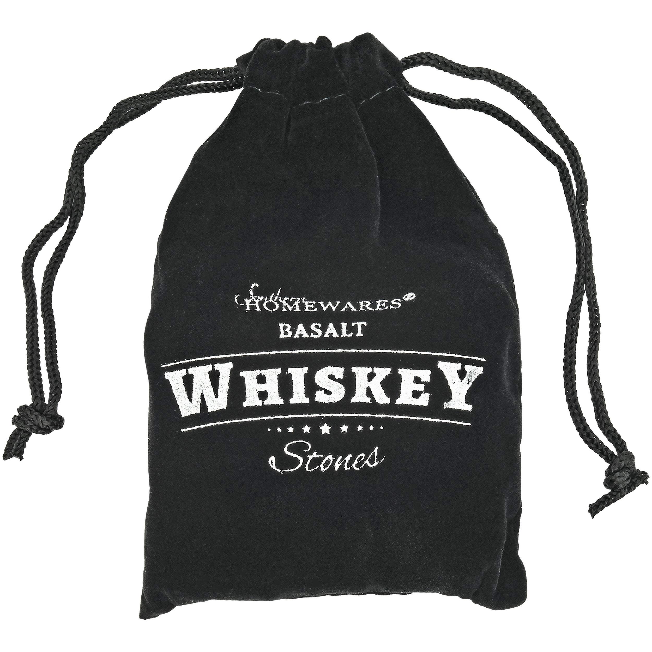 Premium Basalt Whiskey Stones Set of 9 with Storage Bag - Natural Beverage Chiller Rocks for Bourbon, Scotch & Cocktails - Perfect for Home Bars, Gifts & Outdoor Entertaining