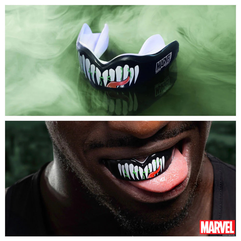 SafeJawz Marvel Venom Mouthguard - Custom Fit Teeth Protection for Sports & Night Grinding - Perfect for Boxing, MMA, Football & Teeth Grinding Relief