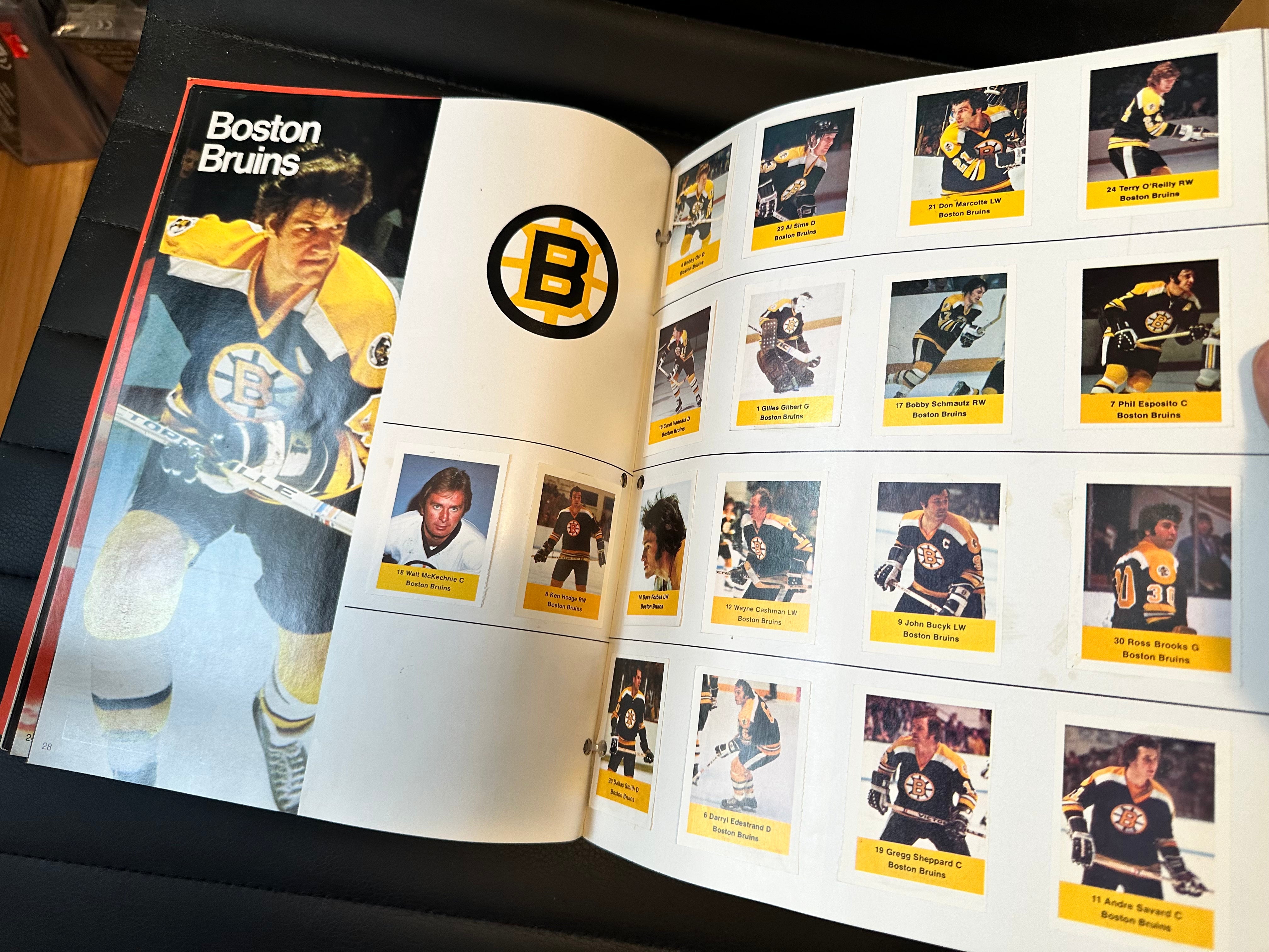Vintage 1974-75 NHL Hockey Action Players Complete Sticker Collection Book - Perfect for Hockey Memorabilia Collectors & NHL Fans Display