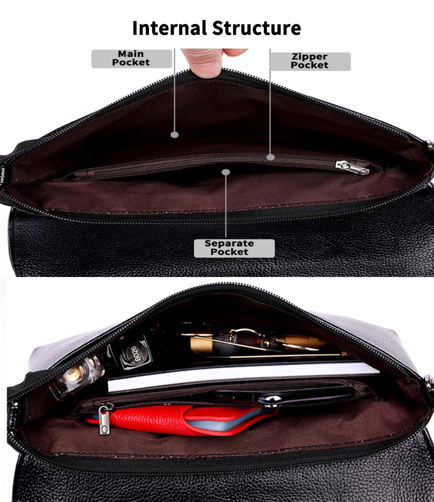 Women's Small PU Leather Clutch Purse - Stylish Wristlet Handbag for Casual Outings, Parties & Evening Events - Envelope Design & Comfortable Wrist Strap