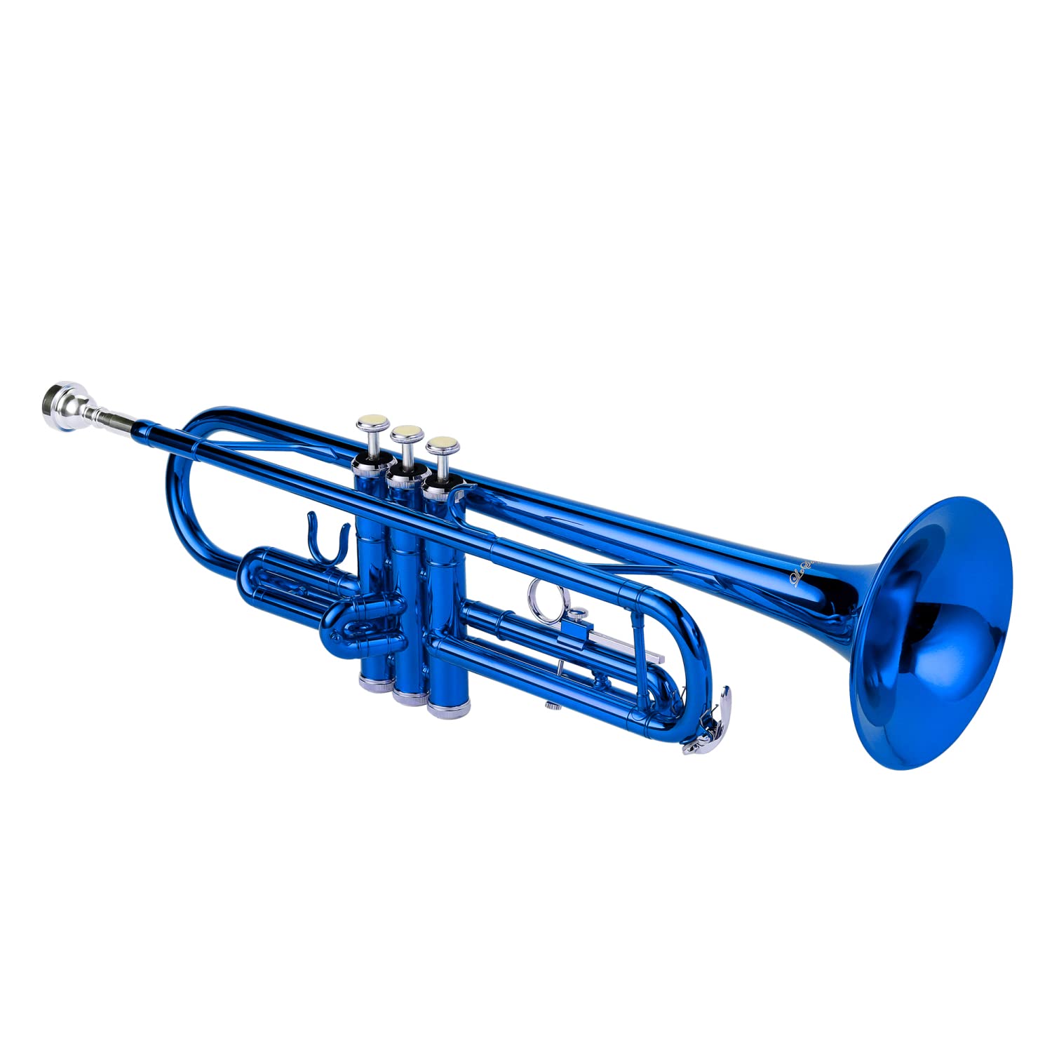 LeSage Blue Student Bb Trumpet with Hard Case - Includes 7C Mouthpiece, Valve Oil & Cleaning Kit - Perfect for Beginners, School Bands & Practice Sessions