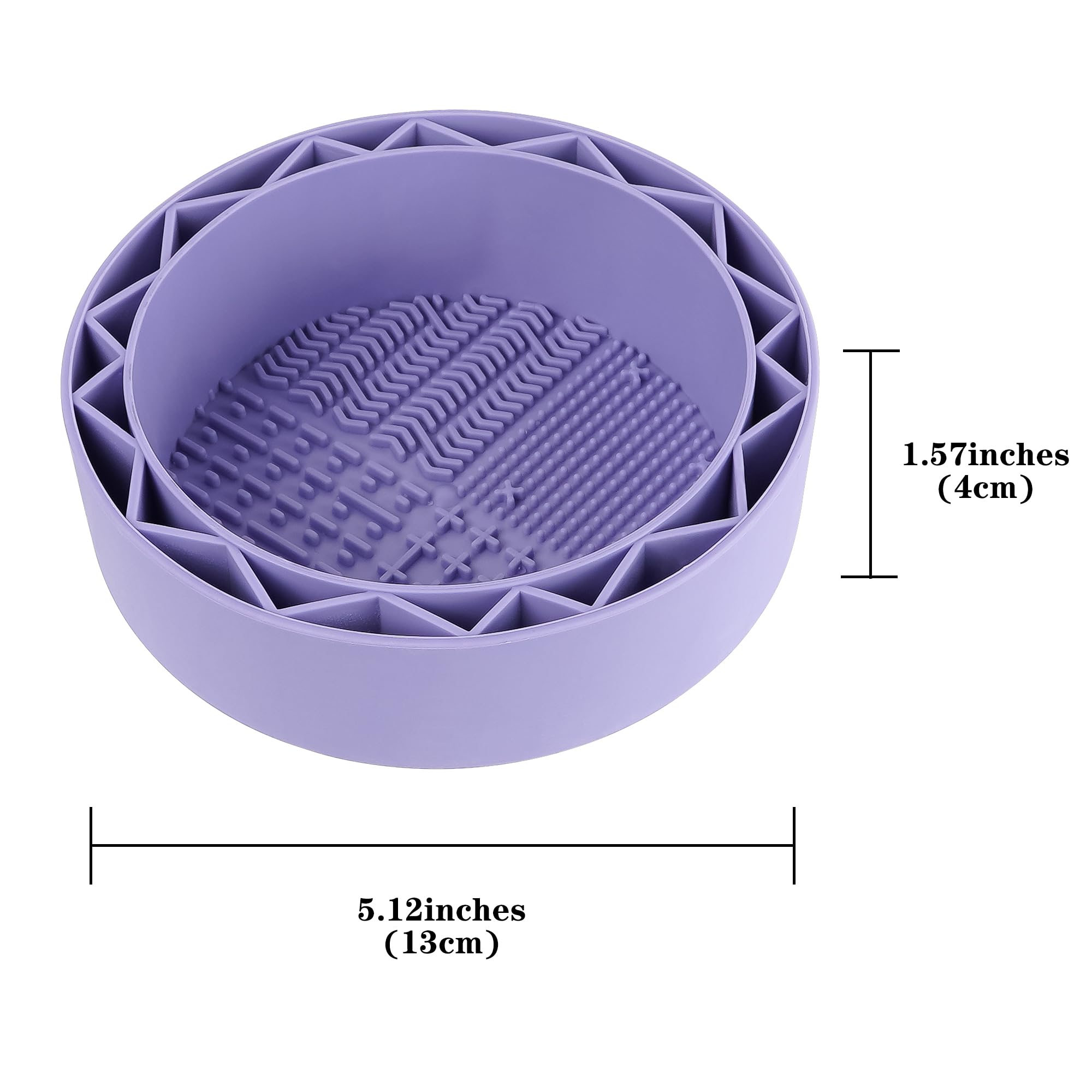 Silicone Brush Washer Cup - Watercolor & Acrylic Paint Cleaner (Purple) for Artists Studio