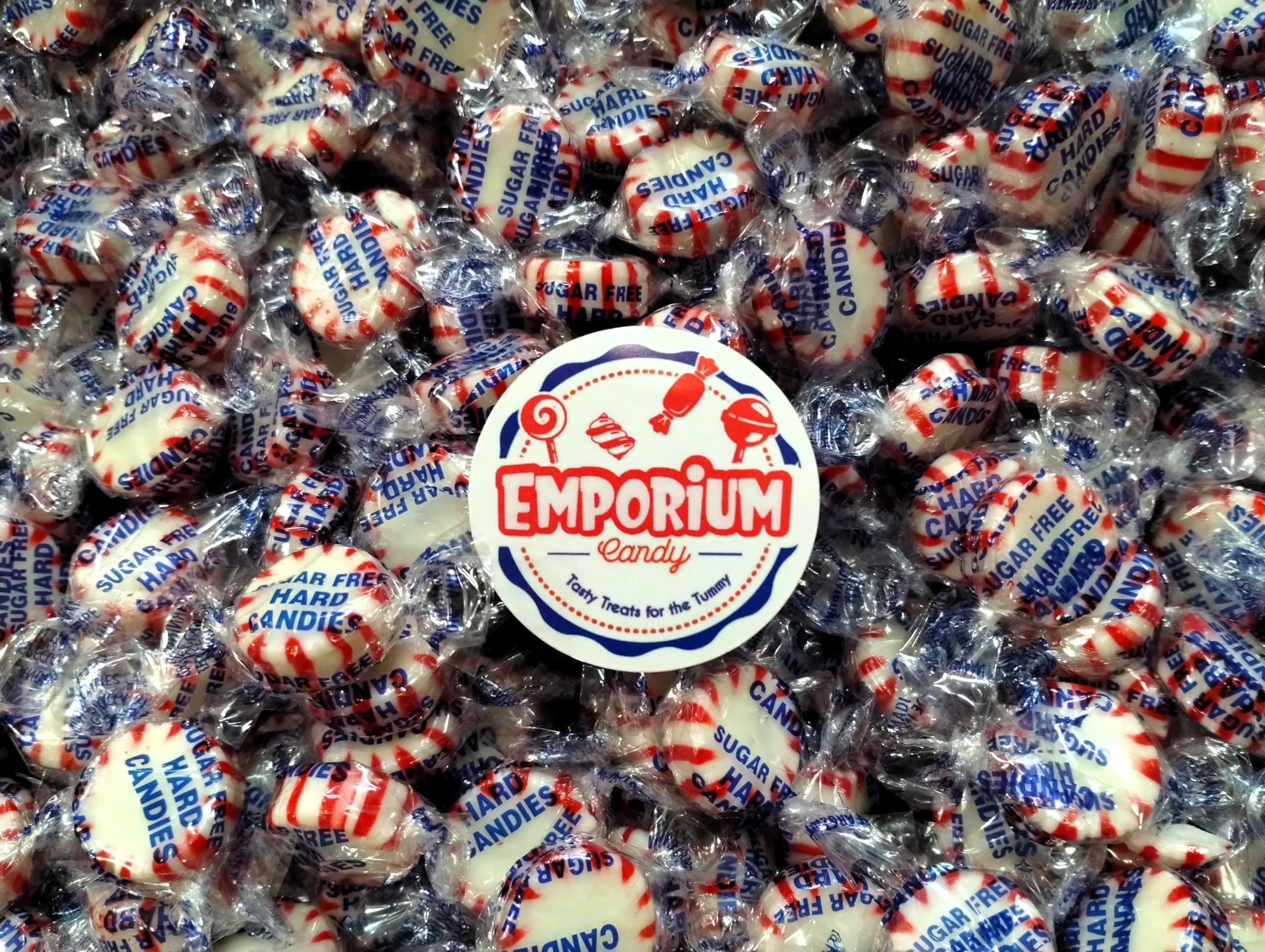 Sugar Free Peppermint Starlight Hard Candy Buttons - 1 lb Bag of Individually Wrapped Low Carb Keto-Friendly Mints - Perfect for Holiday Gifts, Office Treats & Fresh Breath