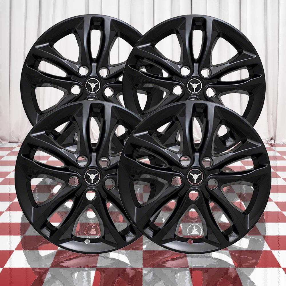 Glossy Black 17-Inch Wheel Skin Overlays for 2016-2017 Chevy Malibu - Enhance Style & Protection for Your Car Wheels (Perfect for Daily Commute & Car Shows)