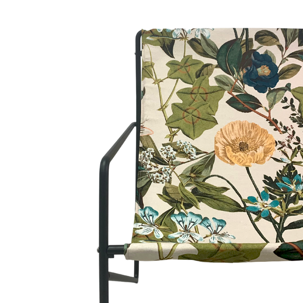 Stylish Coastal Designer Lounge Chair in Premium Denim - Perfect for Beach Houses, Patios, and Modern Living Rooms