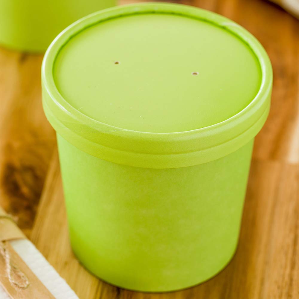 Restaurantware Bio Tek Vented Lids for 8/12 oz Soup Containers - 200 Pack | Microwave-Safe Eco-Friendly Paper Lids for Hot & Cold Foods | Perfect for Takeout, Catering, and Food Service Businesses
