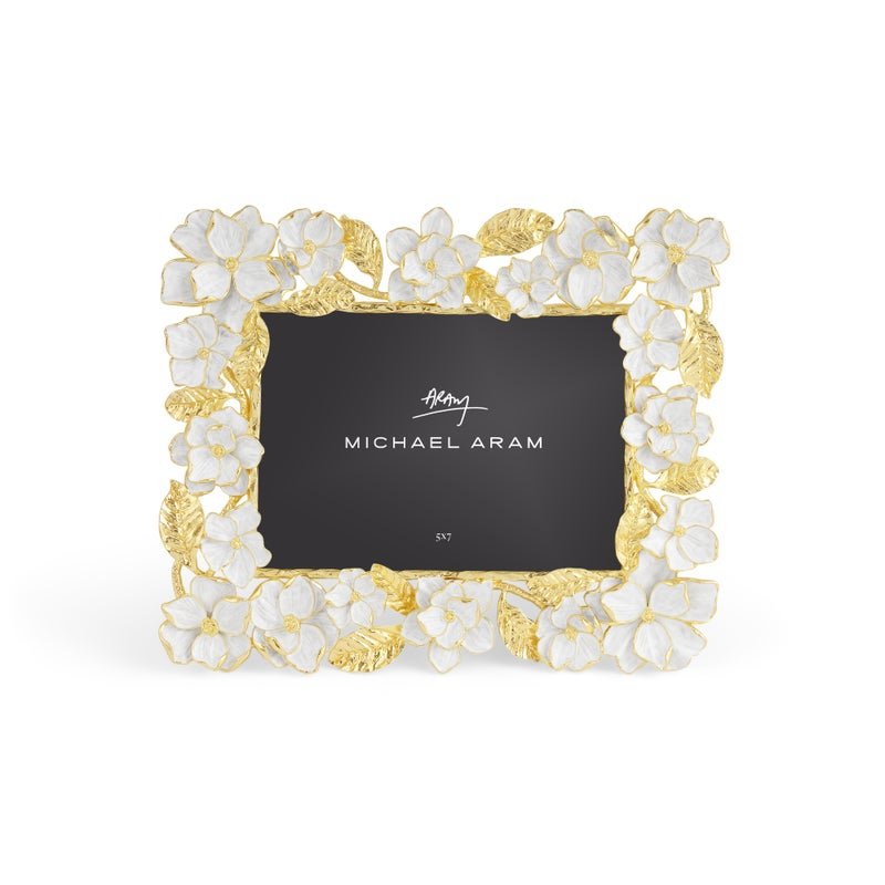 5x7 Gardenia Sculpted Picture Frame - Elegant Floral Wall Decor for Home, Office & Wedding Photos | Perfect for Displaying Memories & Gifts