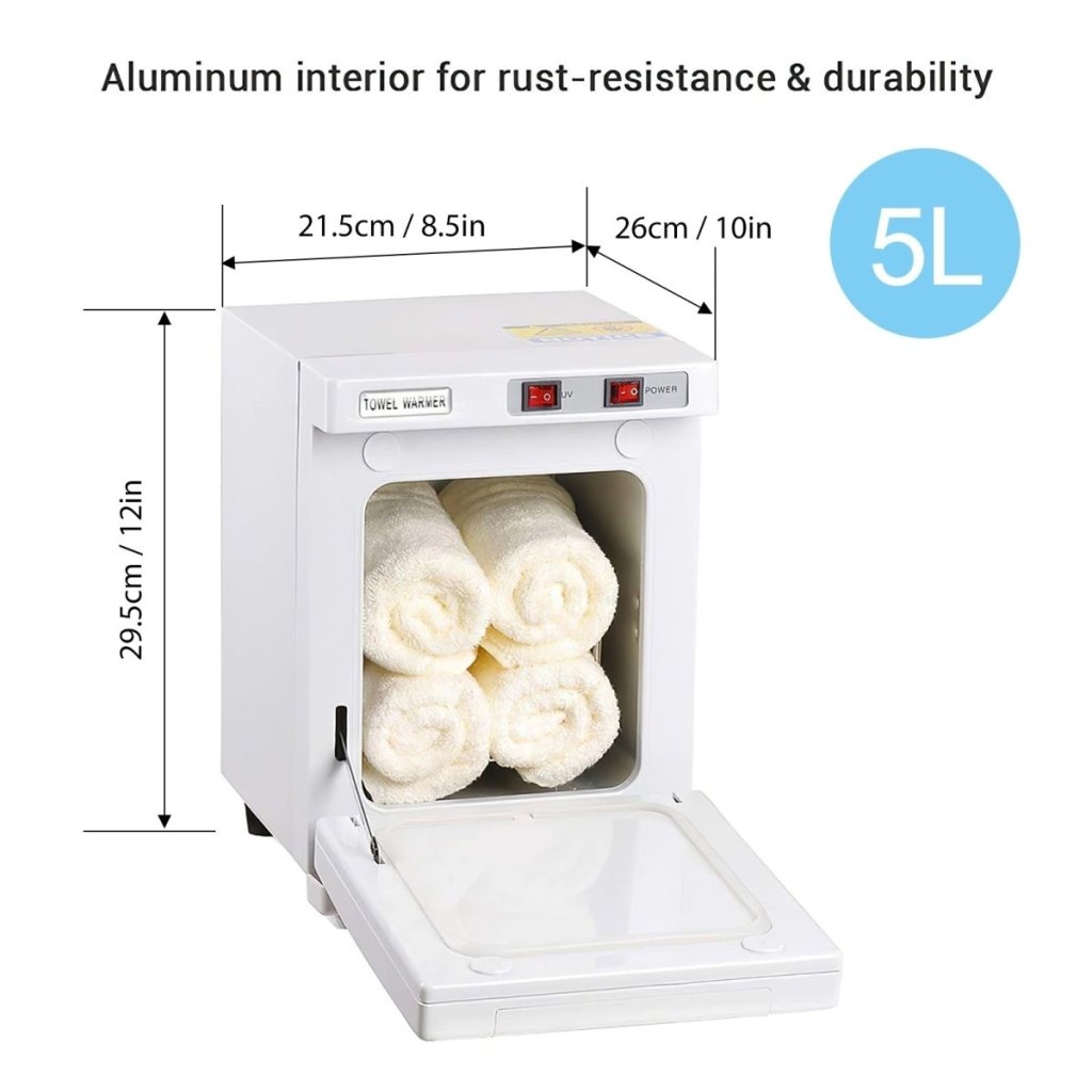 8L Mini Hot Towel Warmer with UV Sterilizer - TW202 | Fast Heating Towel Warmer for Spa, Salon & Home Use | Compact & Hygienic Solution for Warm Towels