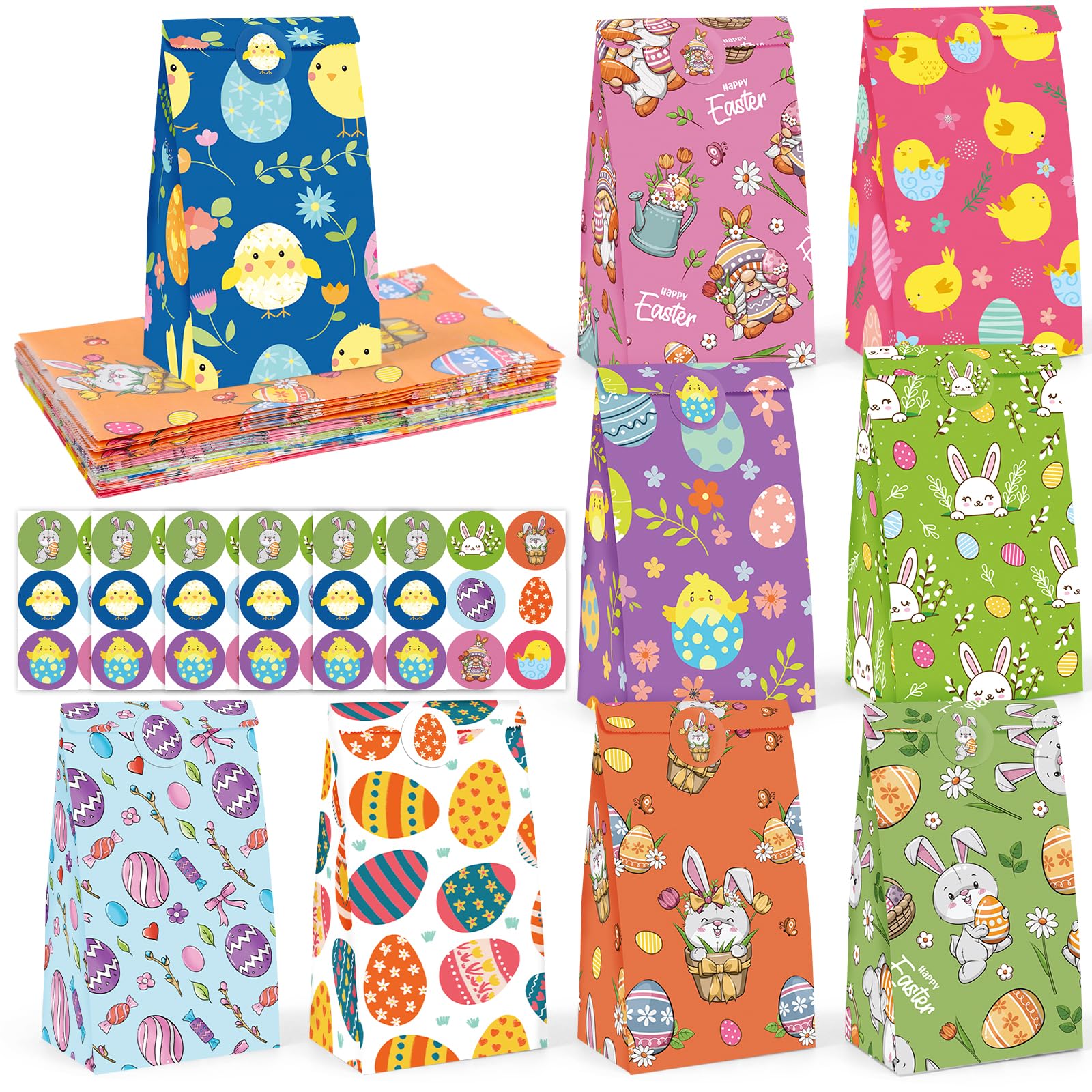 VGOODALL 54 Pack Easter Treat Bags - 4.7