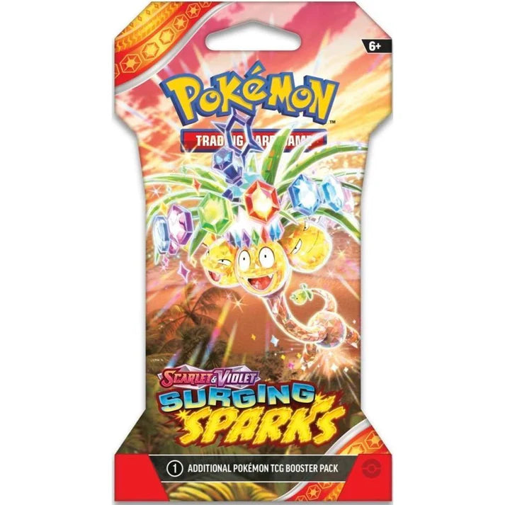 Pokemon TCG: Scarlet & Violet Surging Sparks Booster Pack - Collectible Trading Cards for Battles & Trading | Perfect for Game Nights, Tournaments & Gifts