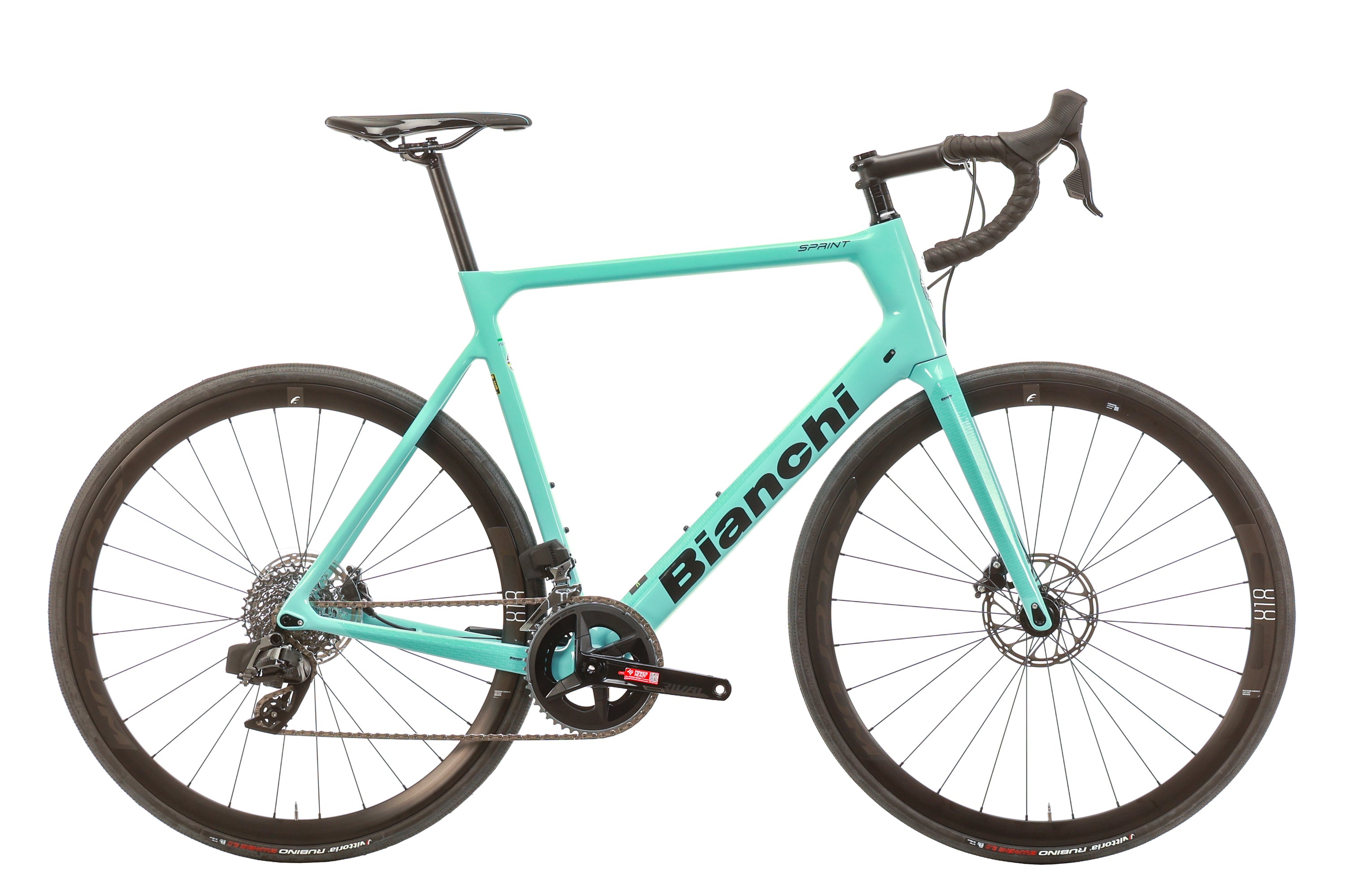 Bianchi Sprint Rival AXS 12-Speed Road Bike 2023 - 61cm Carbon Frame for Racing & Endurance Training | Perfect for Competitive Cyclists & Long-Distance Rides