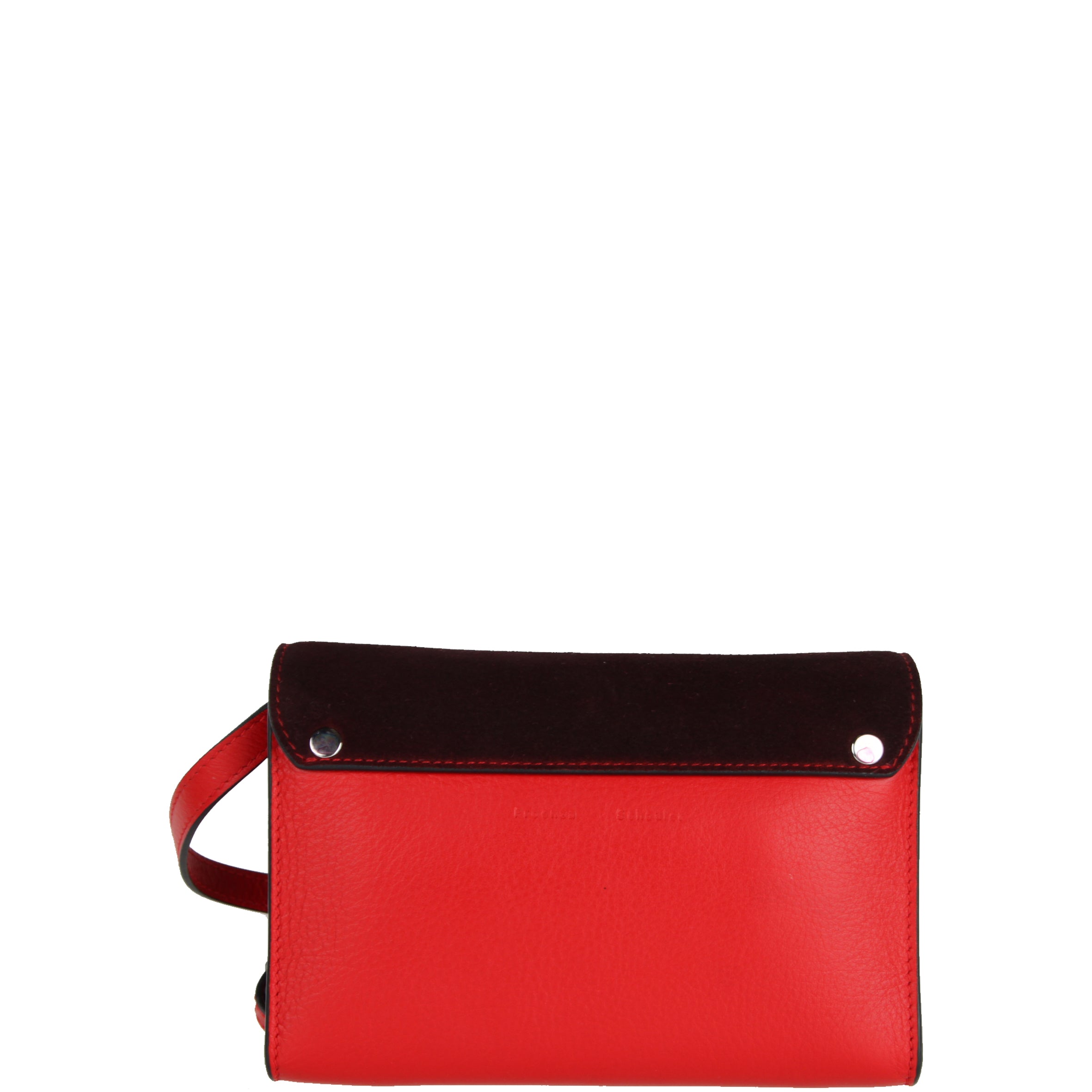 PS11 WOS Suede/Grain Leather Handbag in Cardinal/Burgundy - Stylish Crossbody Bag for Women, Perfect for Work, Travel & Evening Events
