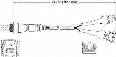 Walker Products 250-24145 4-Wire Oxygen Sensor Replacement for Cars & Trucks - Universal Fit, High Performance, Durable O2 Sensor - Improves Fuel Efficiency & Emissions (Ideal for Daily Commute & Highway Driving)
