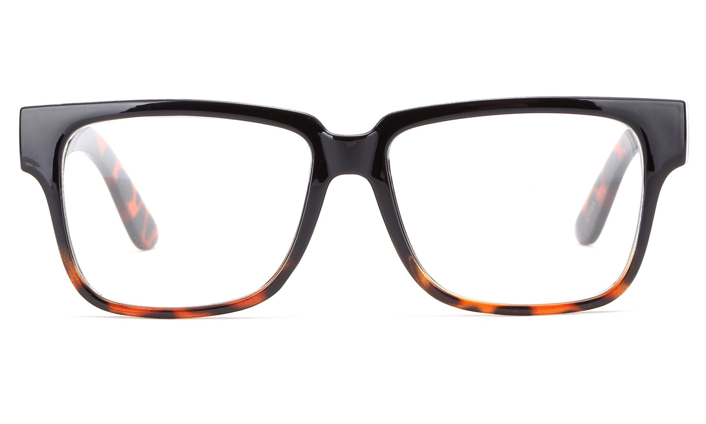 Unisex Square Frame Clear Lens Fashion Glasses - Thick Sturdy Eyewear for Men & Women | Perfect for Reading, Driving & Daily Wear