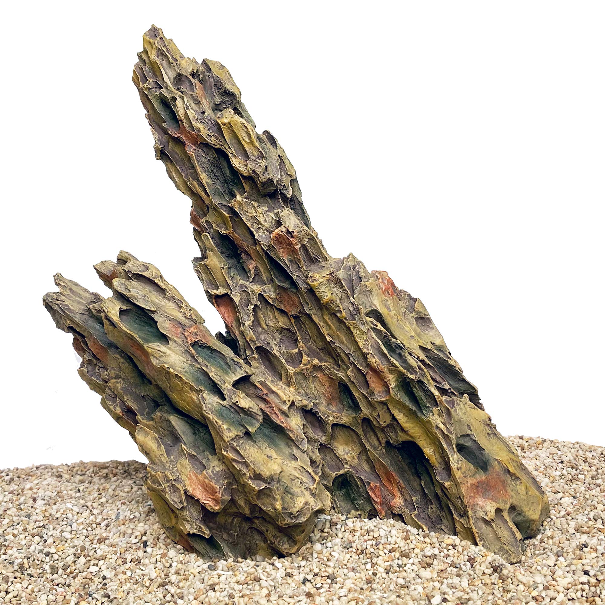 Natural Ohko Dragon Stone Aquarium Rock Decor - Lightweight PH Neutral Fish Tank Decoration for Aquascaping, Terrariums & Vivariums - Perfect for Zen Gardens, Shrimp Tanks & Betta Fish Habitats
