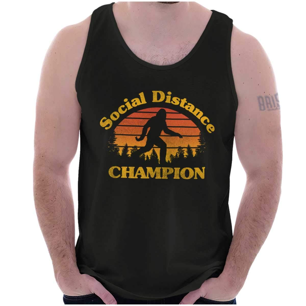 Social Distancing Champion Quarantine Tank Top for Men & Women - Comfortable Sleeveless Shirt for Home, Gym & Outdoor Activities