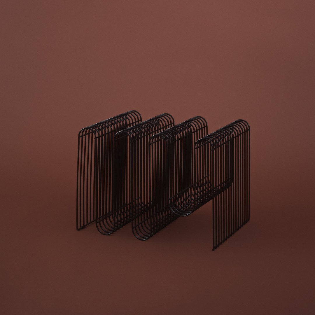 Curva Modern Magazine Holder - Stylish Storage for Books & Magazines - Perfect for Living Room, Office, or Bedroom Organization