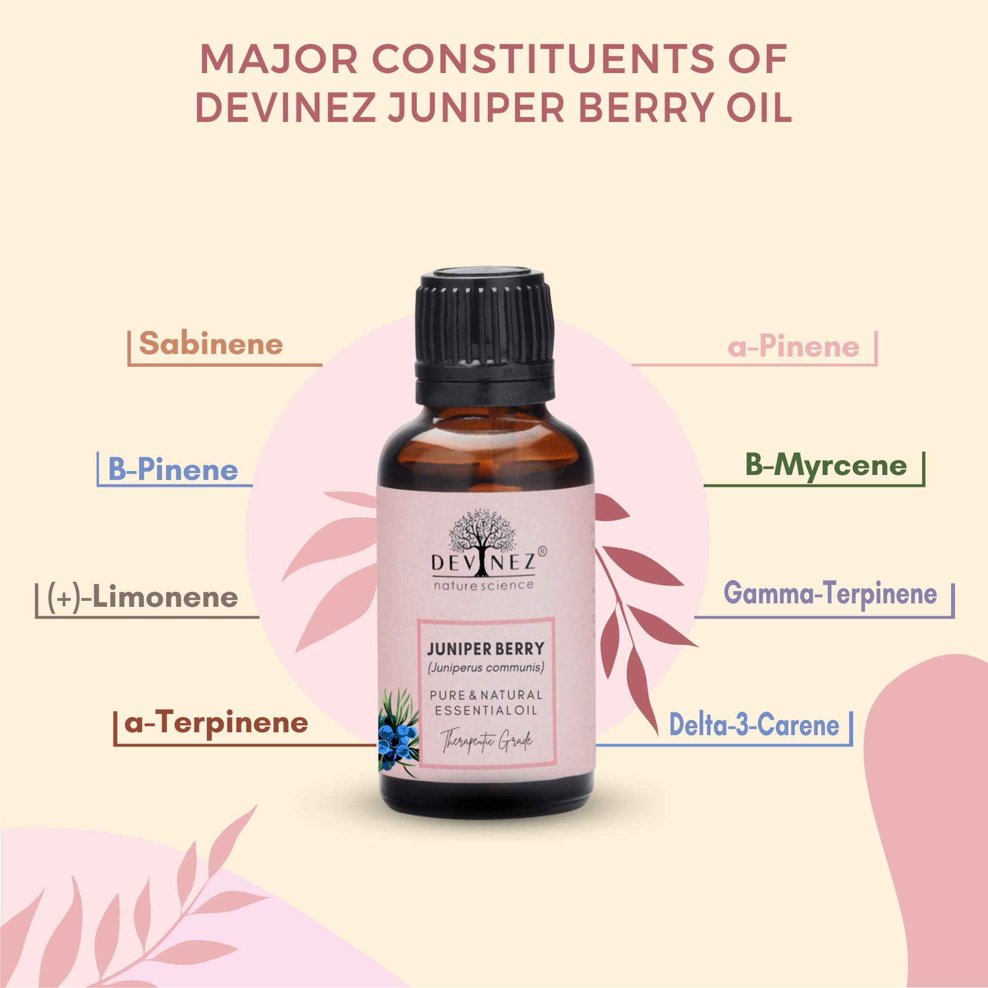 **Juniper Berry Essential Oil 10ml - 100% Pure, Natural, Undiluted & Therapeutic Grade - NABL & IFRA Certified - Glass Bottle - Skin Care, Acne, Anti-Aging, Hair & Scalp Health - Aromatherapy, Massage & DIY Beauty Recipes**