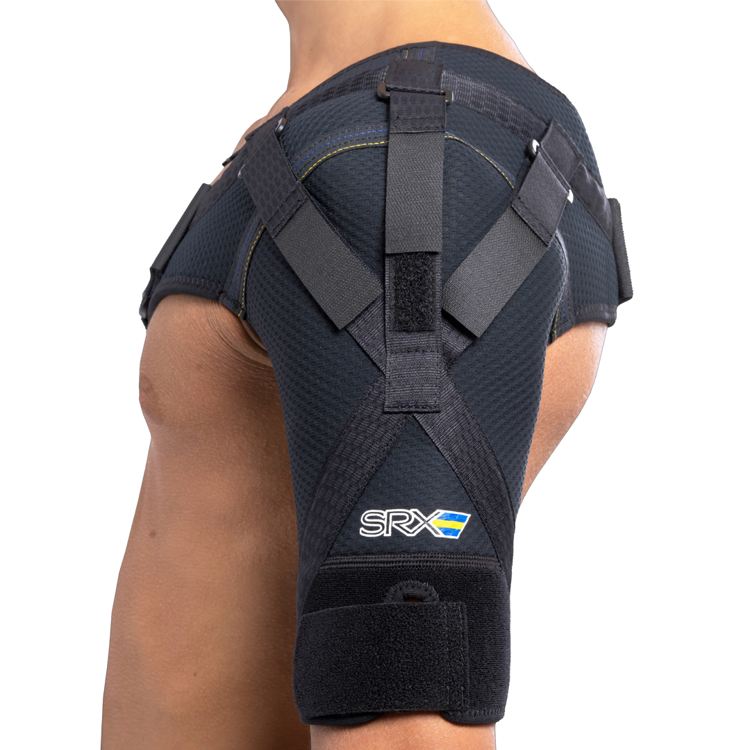 SRX Shoulder Support Brace - Adjustable & Breathable for Pain Relief & Recovery - Ideal for Post-Surgery, Sports Injuries & Daily Comfort