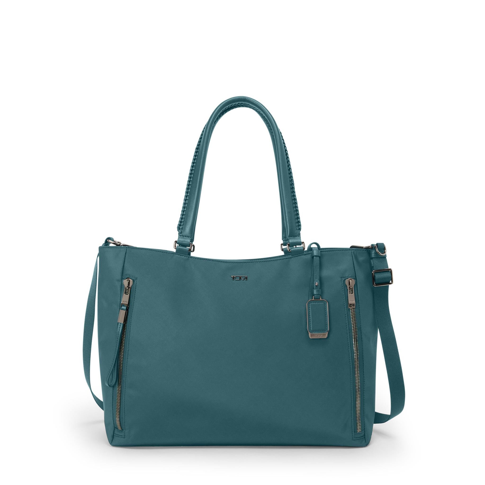 TUMI Voyageur Valetta Large Tote Bag for Women - Premium Leather Work Tote with Laptop Compartment - Perfect for Business Travel, Office & Daily Commute