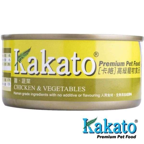 Premium Kakato Chicken & Vegetables Canned Food for Dogs & Cats - 170g | Grain-Free Wet Food for Puppies, Kittens & Adult Pets | Perfect for Mealtime, Travel & Training Treats