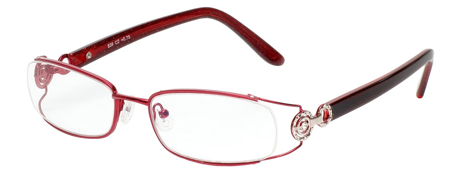 Calabria 838CL Blue Light Blocking Computer Reading Glasses with Hard Case - Anti Eye Strain for Work, Gaming & Screen Use