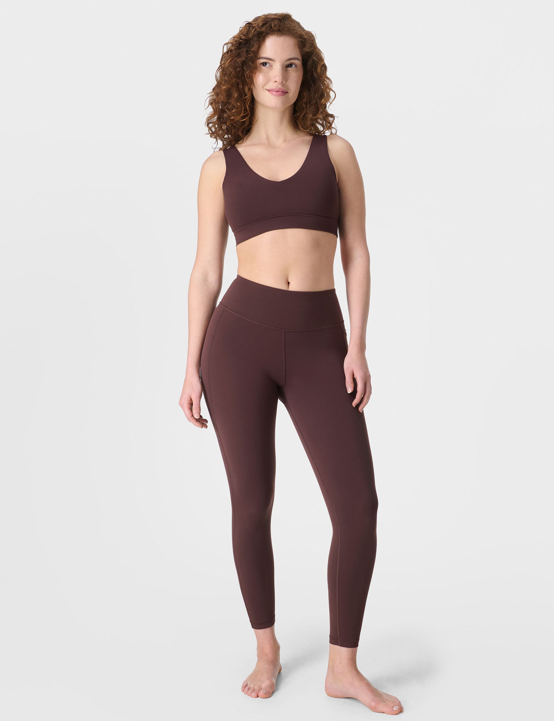 Ultimate Studio 7/8 Yoga Leggings for Women - Sable Brown | High Waist Workout Pants for Running, Gym & Lounge