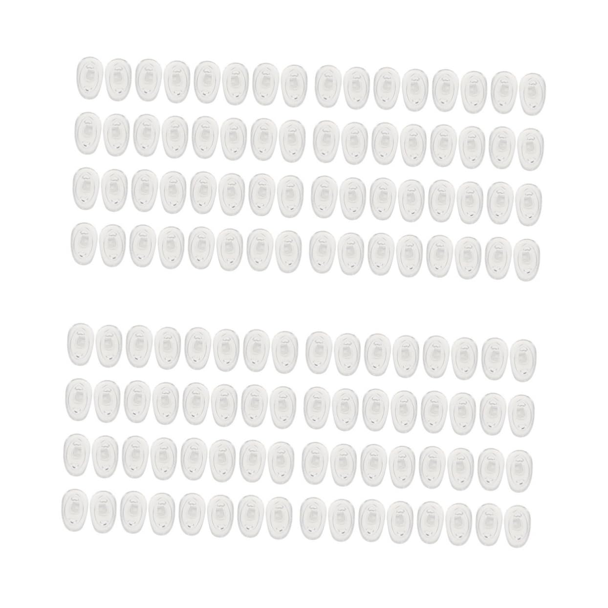GLEAVI 200 Pairs Clear Silicone Replacement Nose Pads for Eyeglasses - Comfortable Anti-Slip Glasses Accessories for Reading, Computer, and Sunglasses Use at Home or Office