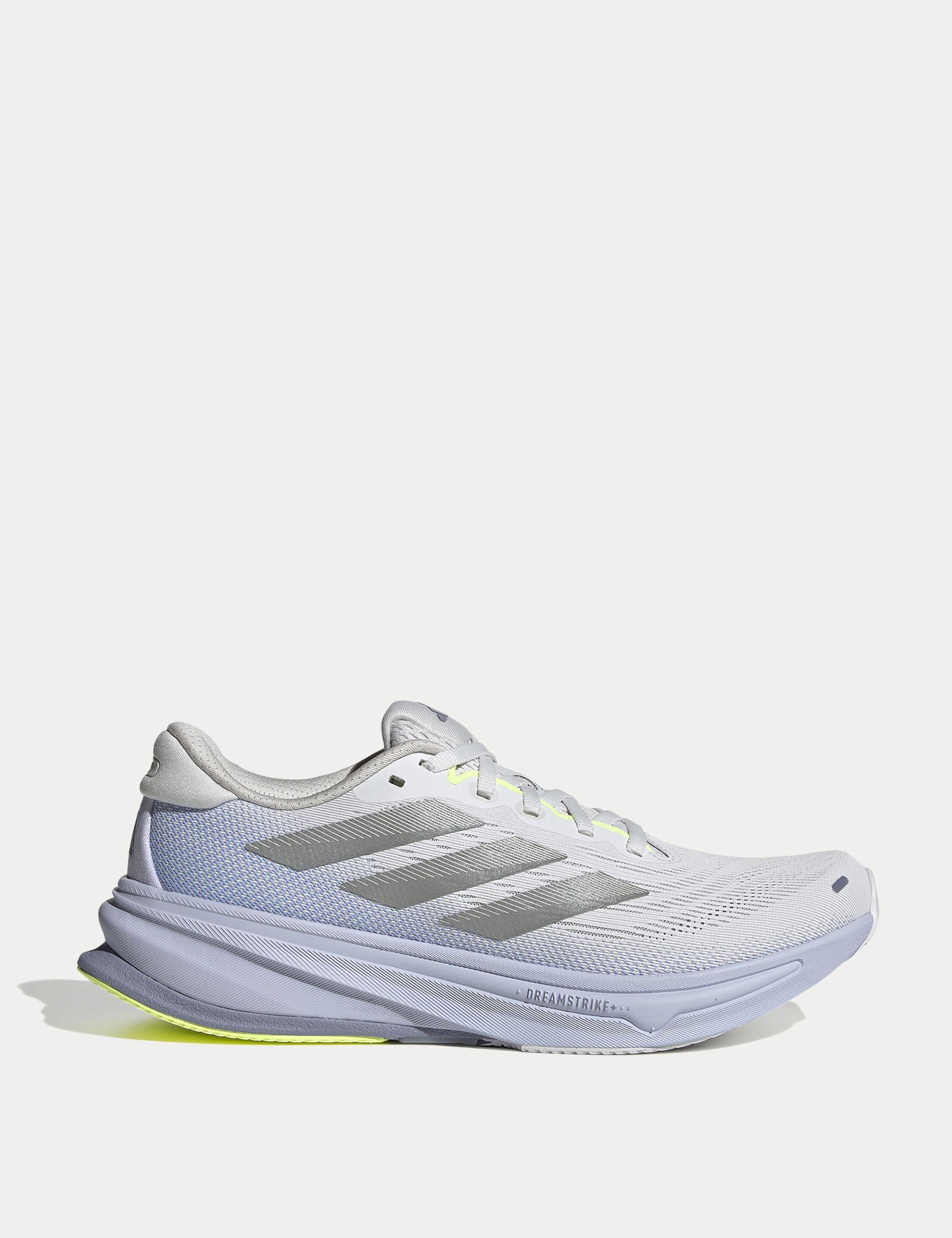 Supernova Rise 2 Running Shoes for Men & Women - Lightweight Cushioned Dash Grey/Matte Silver/Silver Violet - Perfect for Marathon Training, Jogging & Gym Workouts
