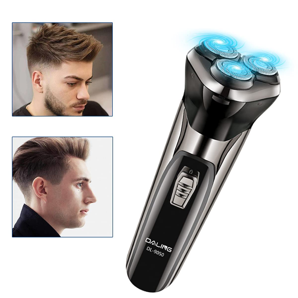 3-in-1 Electric Shaver for Men - 100% Waterproof Wet & Dry Rotary Shaver with LED Display - Perfect for Travel, Gym & Daily Grooming at Home