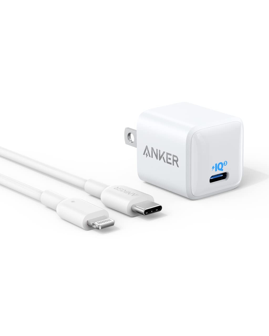 Anker 511 Nano 20W USB C Fast Charger Block with 6ft MFi Certified USB C to Lightning Cable - Compact & Durable PIQ 3.0 Charger for iPhone 14/14 Plus/14 Pro/14 Pro Max/13, iPad Pro - Perfect for Travel, Home & Office Charging