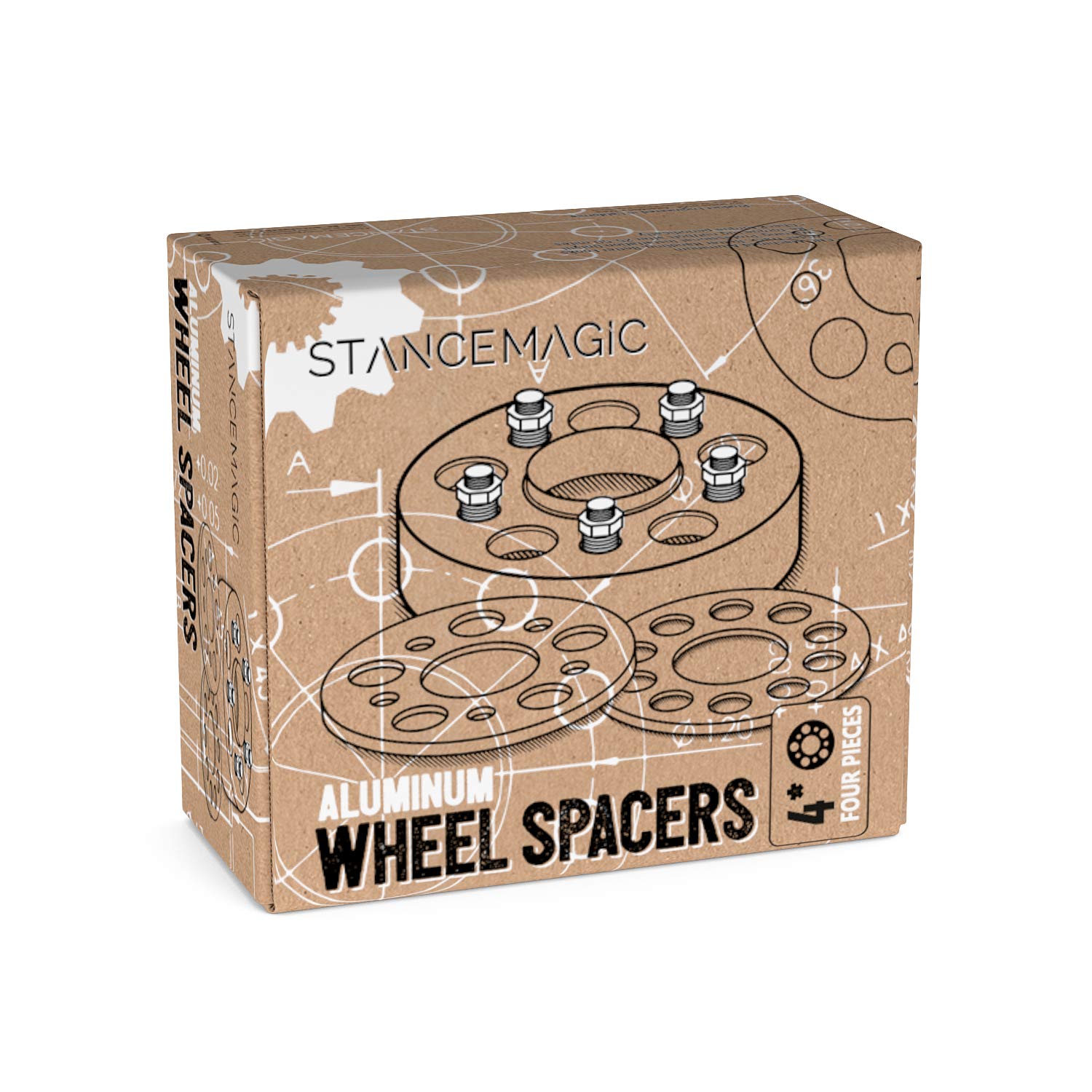 4PCS 25mm (1 Inch) 5x100 Hubcentric Wheel Spacers - 54.1mm Bore, 12x1.5 Studs - Compatible with Lexus CT200H, Scion tC, Toyota Camry/Corolla/Celica/Matrix/Prius (Check Fitment) - Perfect for Enhanced Stance & Performance Upgrades