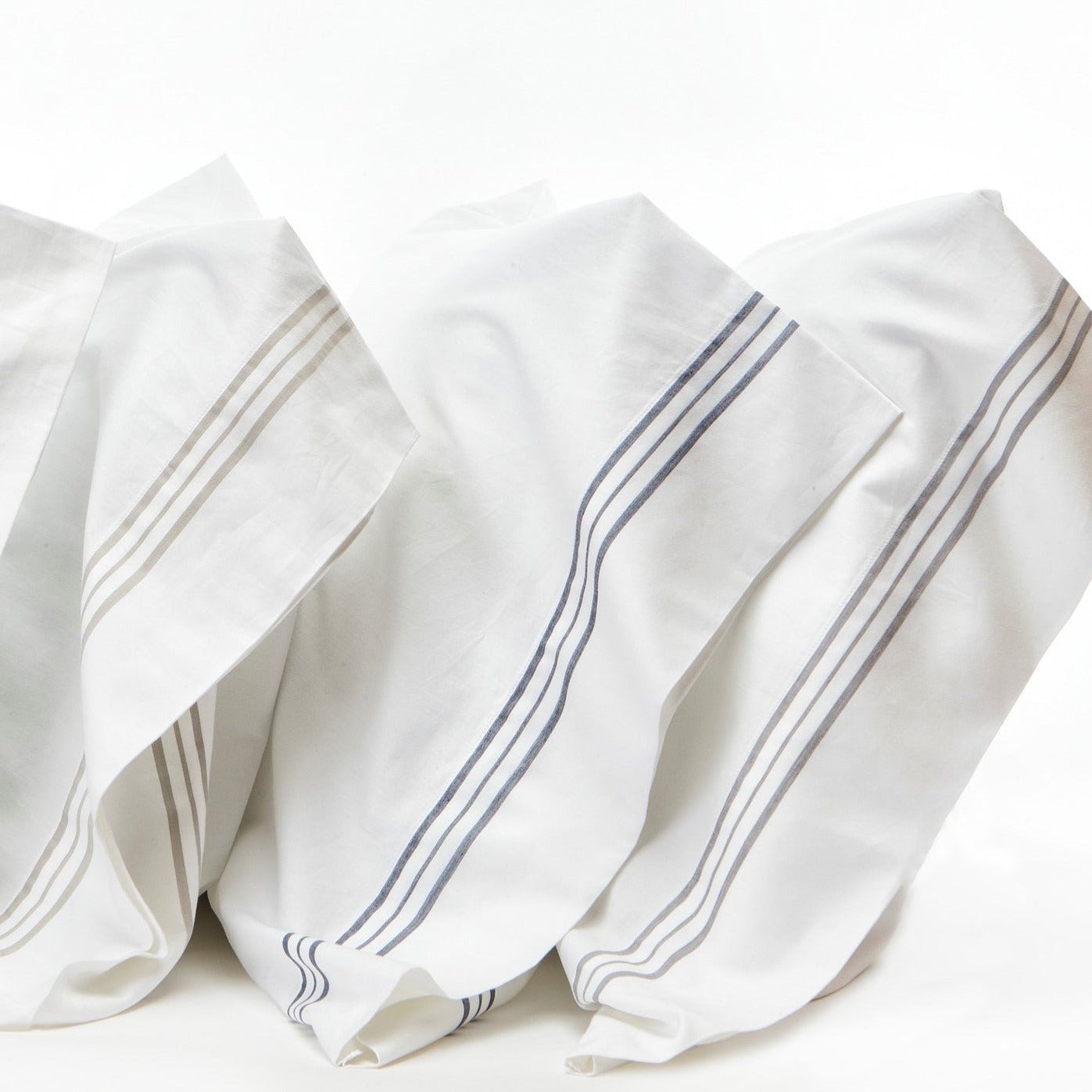 Premium Hem Stripe Pillowcases Set of 2 - Soft & Breathable Cotton Bedding for Side & Back Sleepers - Perfect for Home, Hotel, and Travel Use