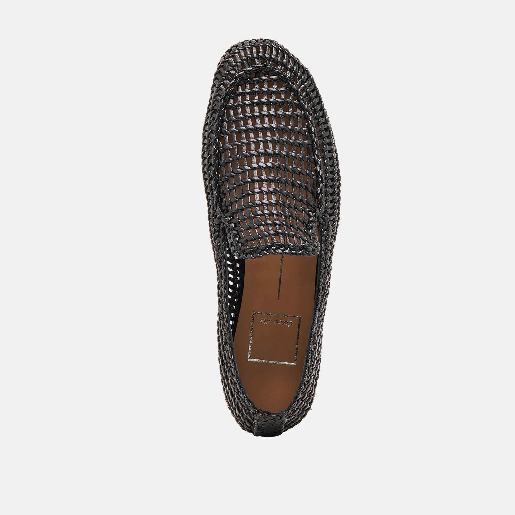 ARMOND FLATS BLACK WOVEN LEATHER Women's Shoes - Comfortable & Stylish Slip-On Loafers for Work, Office & Casual Wear