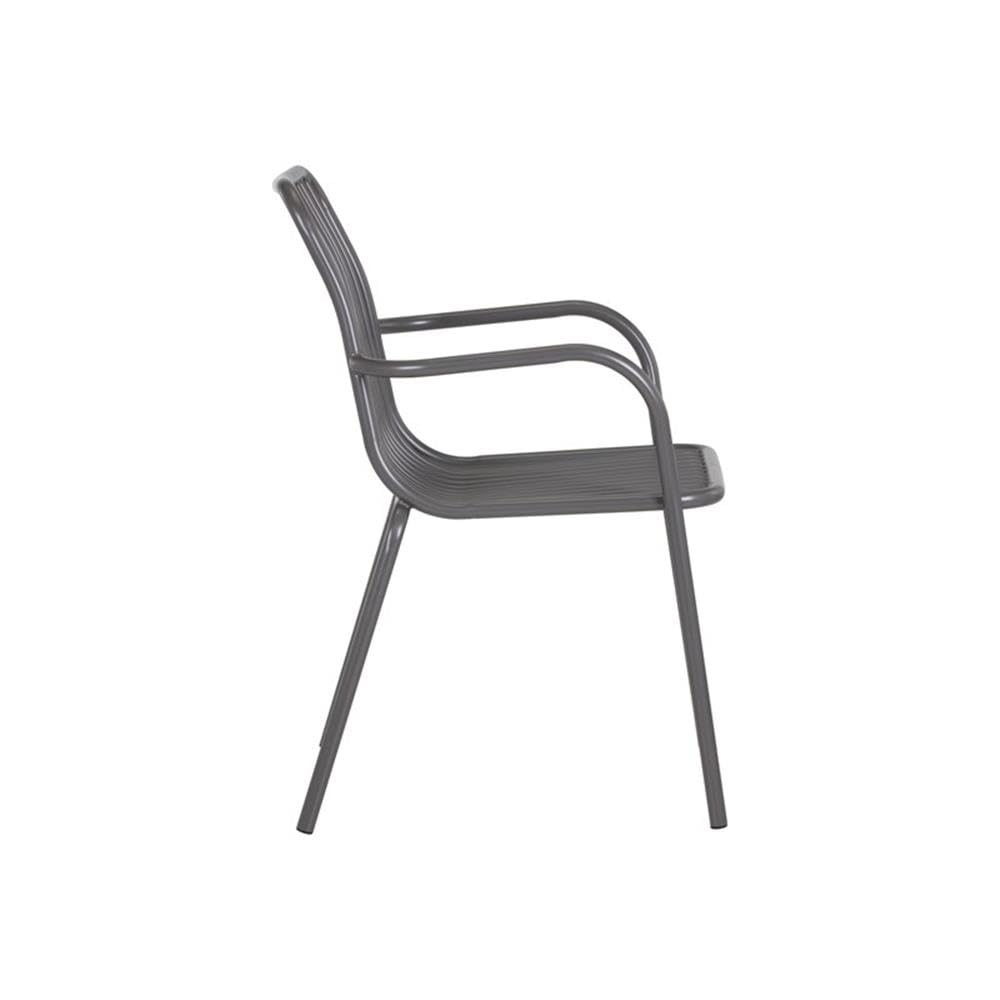 Dark Grey Cypress Outdoor Dining Chairs (Set of 2) - Weather-Resistant Patio Furniture for Backyard, Garden & Poolside Dining