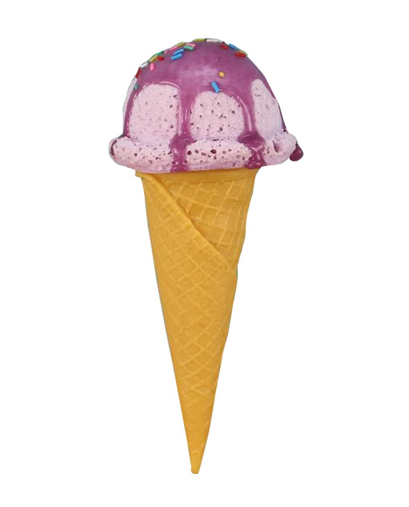 Realistic Artificial Ice Cream Model - Purple Fake Dessert for Home Decor, Shop Display, and Staging | Perfect for Themed Parties, Photography Props, and Retail Visual Merchandising