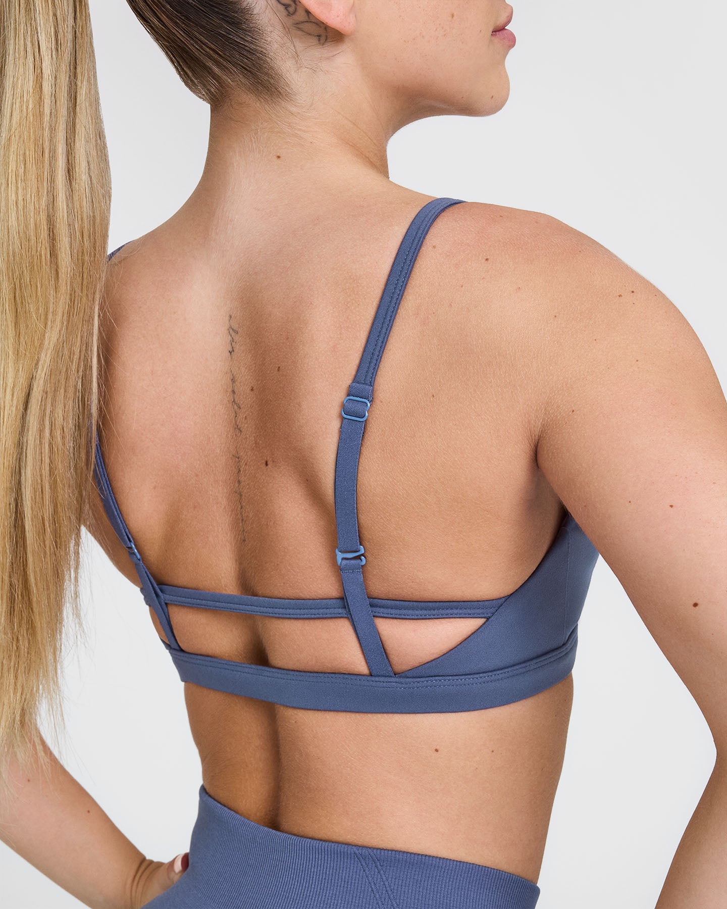 Timeless Strappy Bralette - Comfortable Wireless Lace Bralette in Slate Blue | Perfect for Yoga, Lounge & Everyday Wear